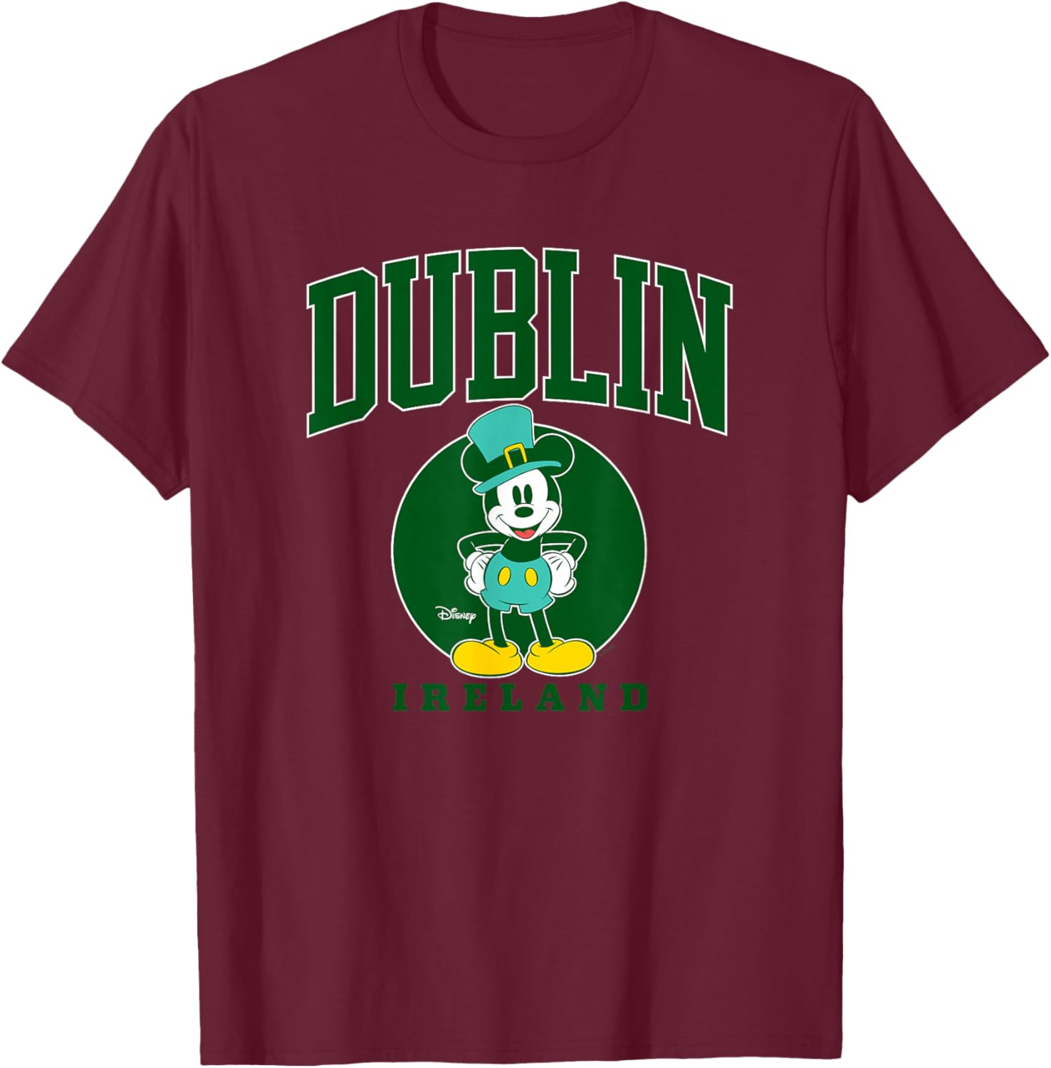 Disney - Mickey Dublin Collegiate T-Shirt - T-Shirt | Maroon