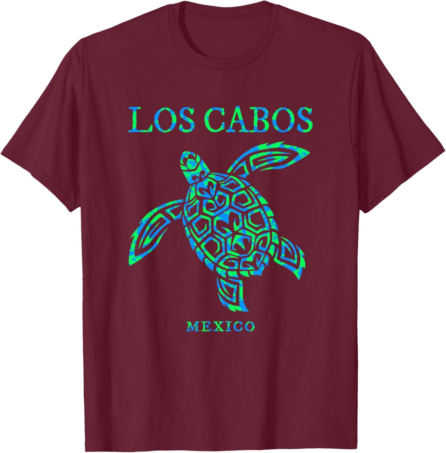 Los Cabos Mexico Sea Turtle Vacation Souvenir T-Shirt - T-Shirt | Maroon