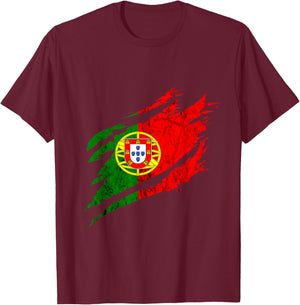 Heroic Flag Portugal Portuguese Flag Portuguese Pride T-Shirt - T-Shirt | Maroon
