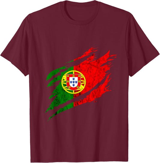 Heroic Flag Portugal Portuguese Flag Portuguese Pride T-Shirt - T-Shirt | Maroon