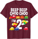 I'm 2 Birthday Boy 2nd Bday Trains Cars Airplanes T-Shirt - T-Shirt | Maroon