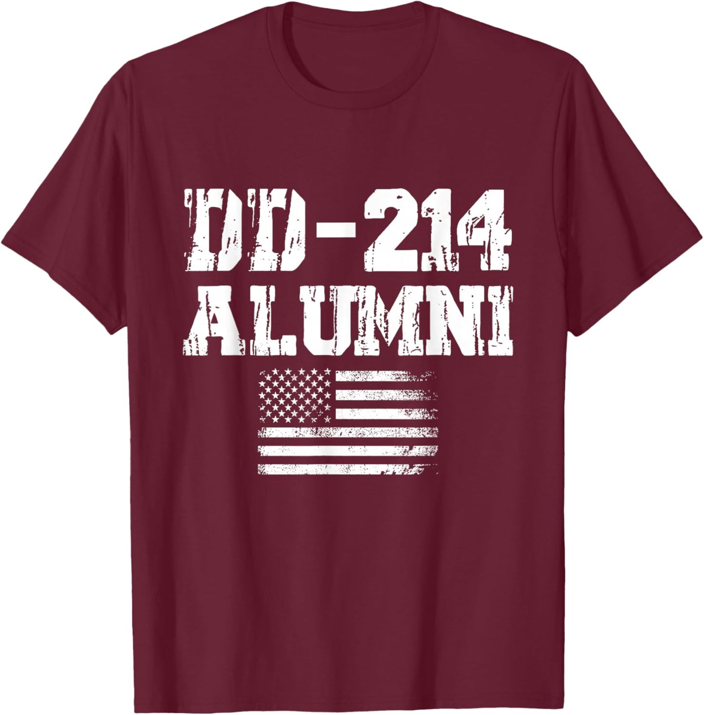 DD-214 Alumni Retirement US Military Veteran Retired T-Shirt - T-Shirt | Maroon
