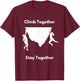 Bouldering Climb Free Rock Climbing Couple Stay Together T-Shirt - T-Shirt | Maroon