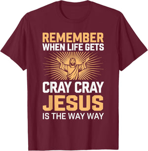 Funny Jesus Christ Religious Christian Believer Christianity T-Shirt - T-Shirt | Maroon
