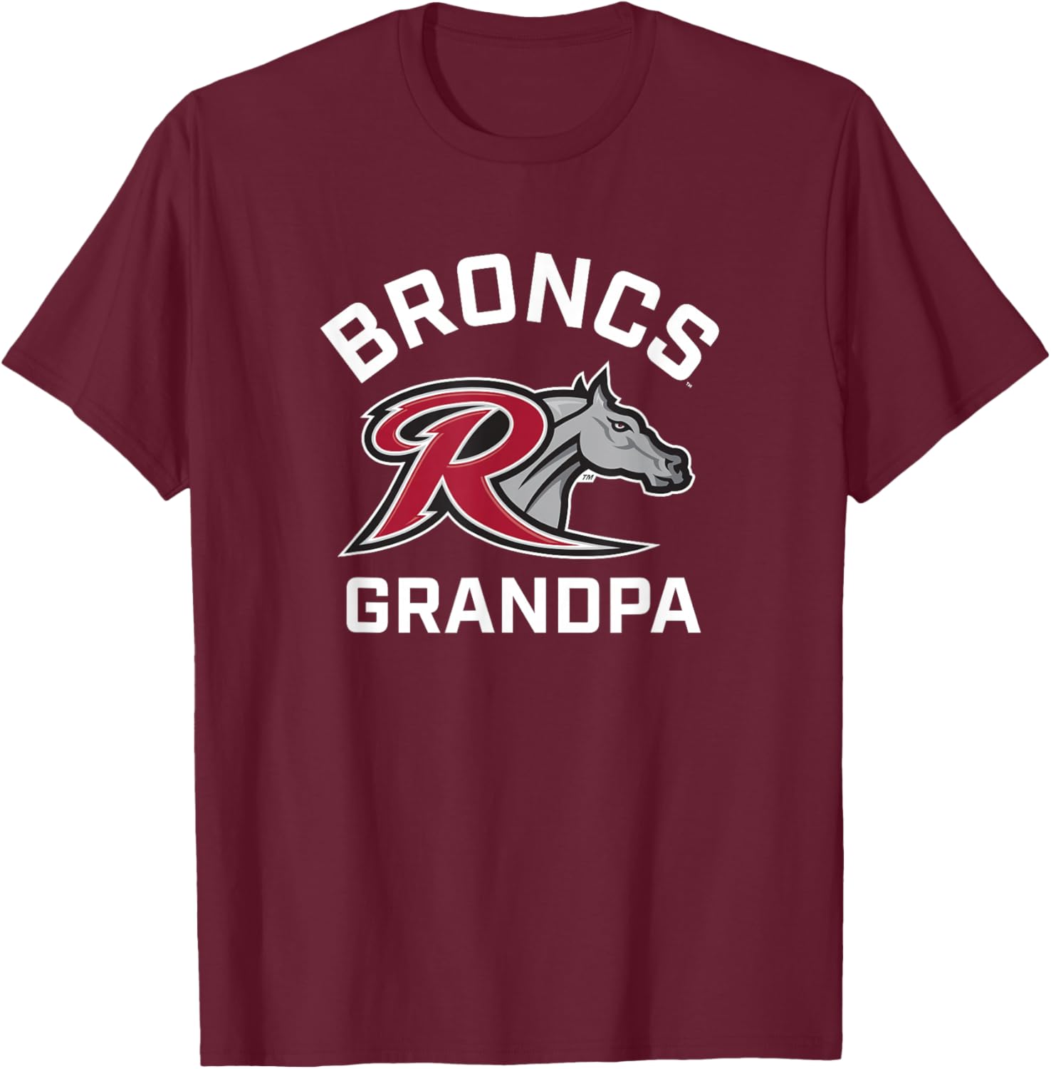 Rider University Broncs Arched Grandpa T-Shirt - T-Shirt | Maroon