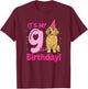 It's My 9th Birthday Golden Retriever Dog Lovers 9 Years Old T-Shirt - T-Shirt | Maroon