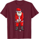 Santa Golf Club And Ball Sport Christmas Boys Golfer Golfing T-Shirt - T-Shirt | Maroon
