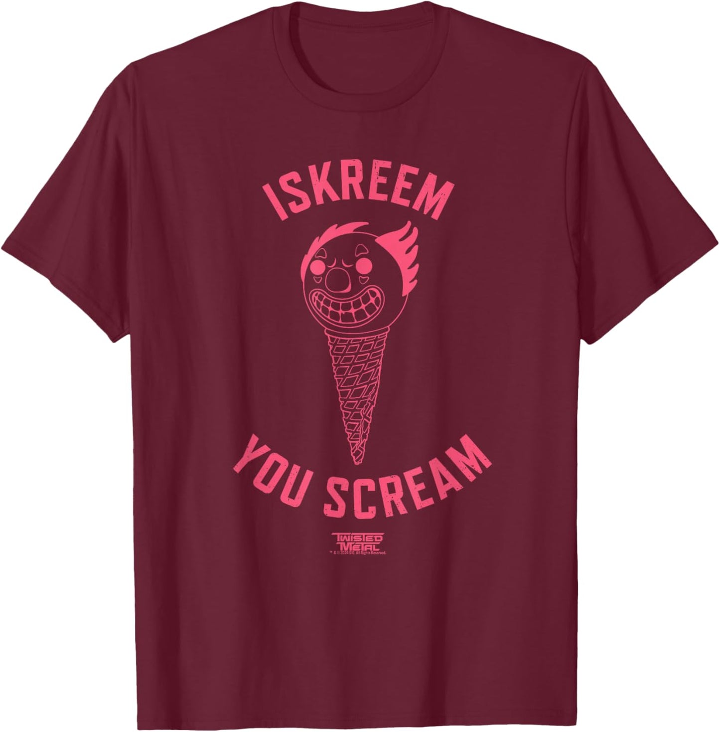 Twisted Metal ISkreem - Officially Licensed T-Shirt - T-Shirt | Maroon