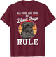 Black Pug Lovers "Black Pugs Rule" Funny Black Pug T-Shirt - T-Shirt | Maroon