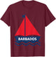Barbados Sailboat Boys Girls Toddlers T-Shirt - T-Shirt | Maroon