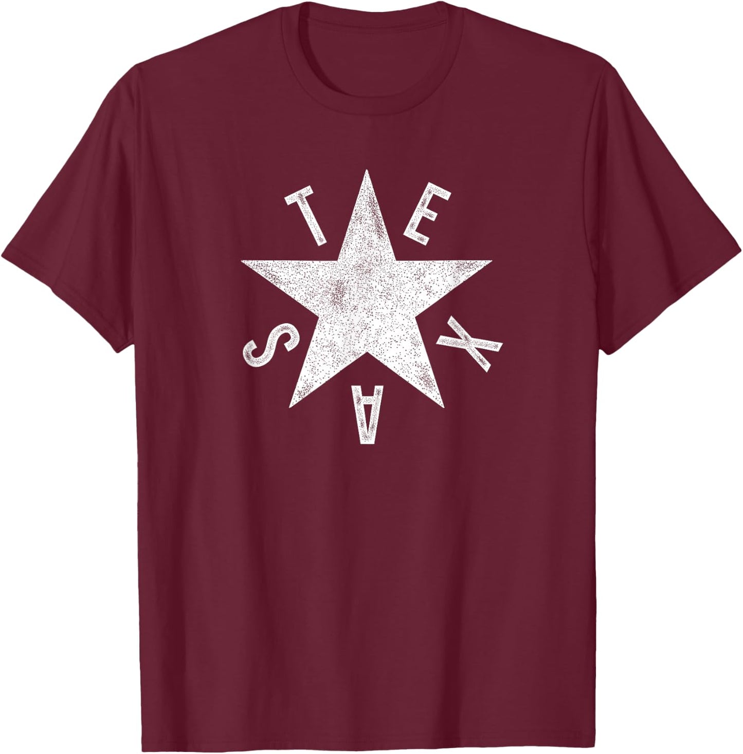 Texas Star 1836 Lorenzo de Zavala Texas Zavala Flag T-Shirt - T-Shirt | Maroon