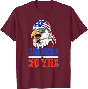 Funny 30th Birthday - USA Eagle Patriotic Gift T-Shirt - T-Shirt | Maroon