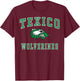 Texico High School Wolverines C1 T-Shirt - T-Shirt | Maroon