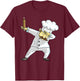Cute Dabbing Chef | Funny Dab Dance Pastry Cook Food Gift T-Shirt - T-Shirt | Maroon
