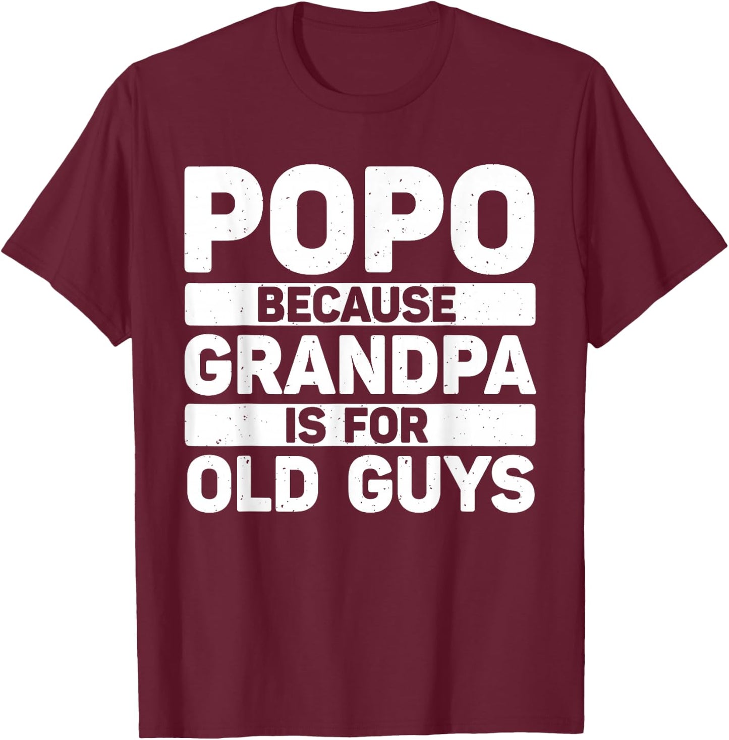 Popo Design For Grandpa From Grandkids Father's Day Popo T-Shirt - T-Shirt | Maroon