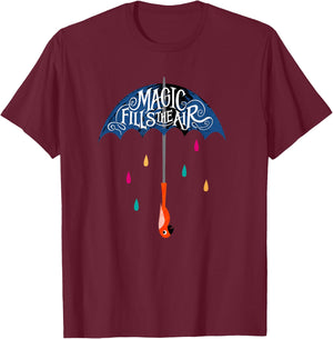 Disney Mary Poppins Returns Magic Fills The Air T-Shirt - T-Shirt | Maroon