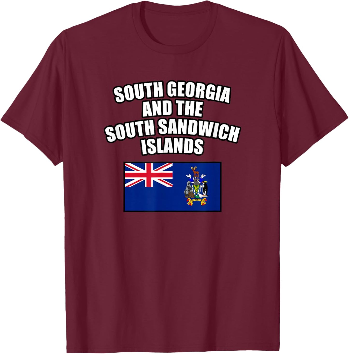 South Georgia and the South Sandwich Islands T-Shirt - T-Shirt | Maroon