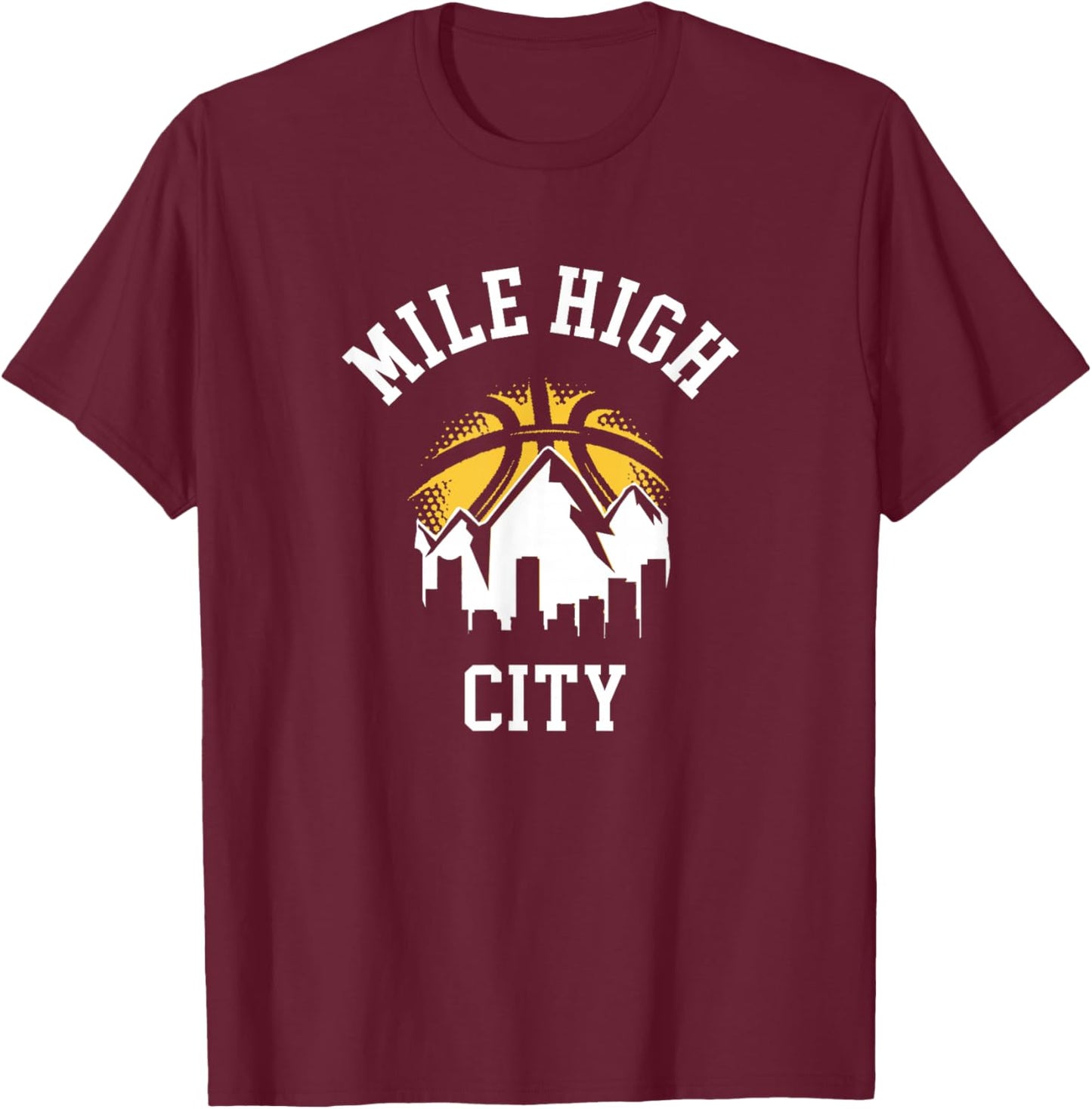 Classic Denver Colorado Mile - High Denver City T-Shirt - T-Shirt | Maroon