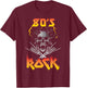 Faded 1980s Rock Roll for Eighties Rockers Band T-Shirt - T-Shirt | Maroon
