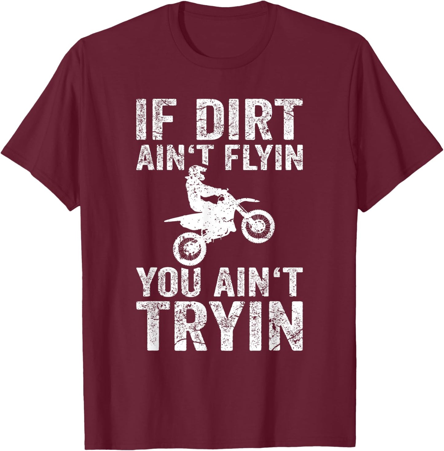 4T Dirt Bike Shirts Motocross T-Shirt - T-Shirt | Maroon