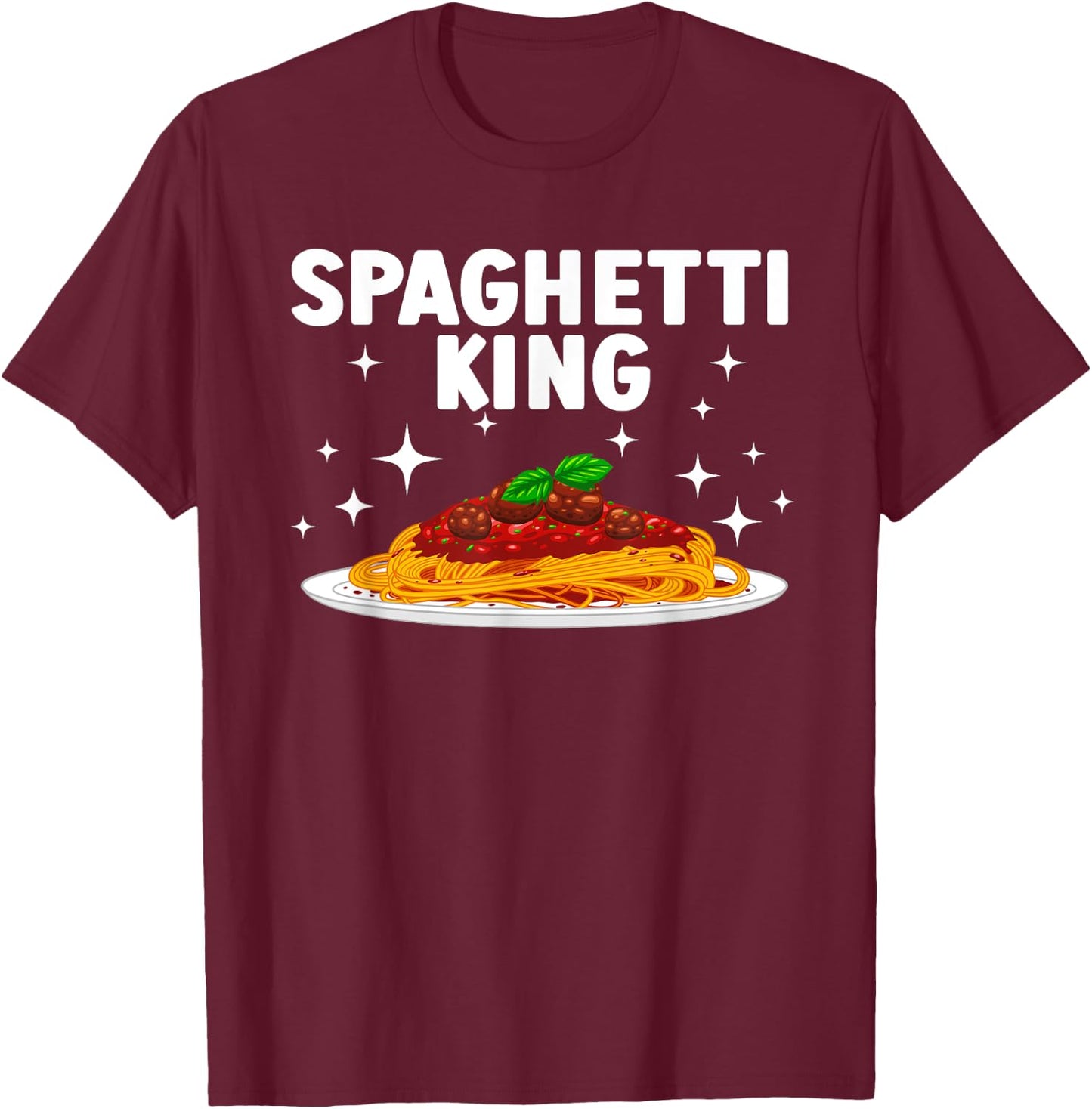 Spaghetti King Design Boys Grandpa Spaghetti Lover T-Shirt - T-Shirt | Maroon