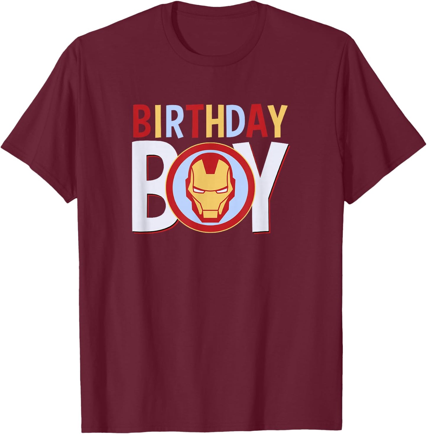 Marvel Avengers Classic Iron Man Birthday Boy T-Shirt - T-Shirt | Maroon