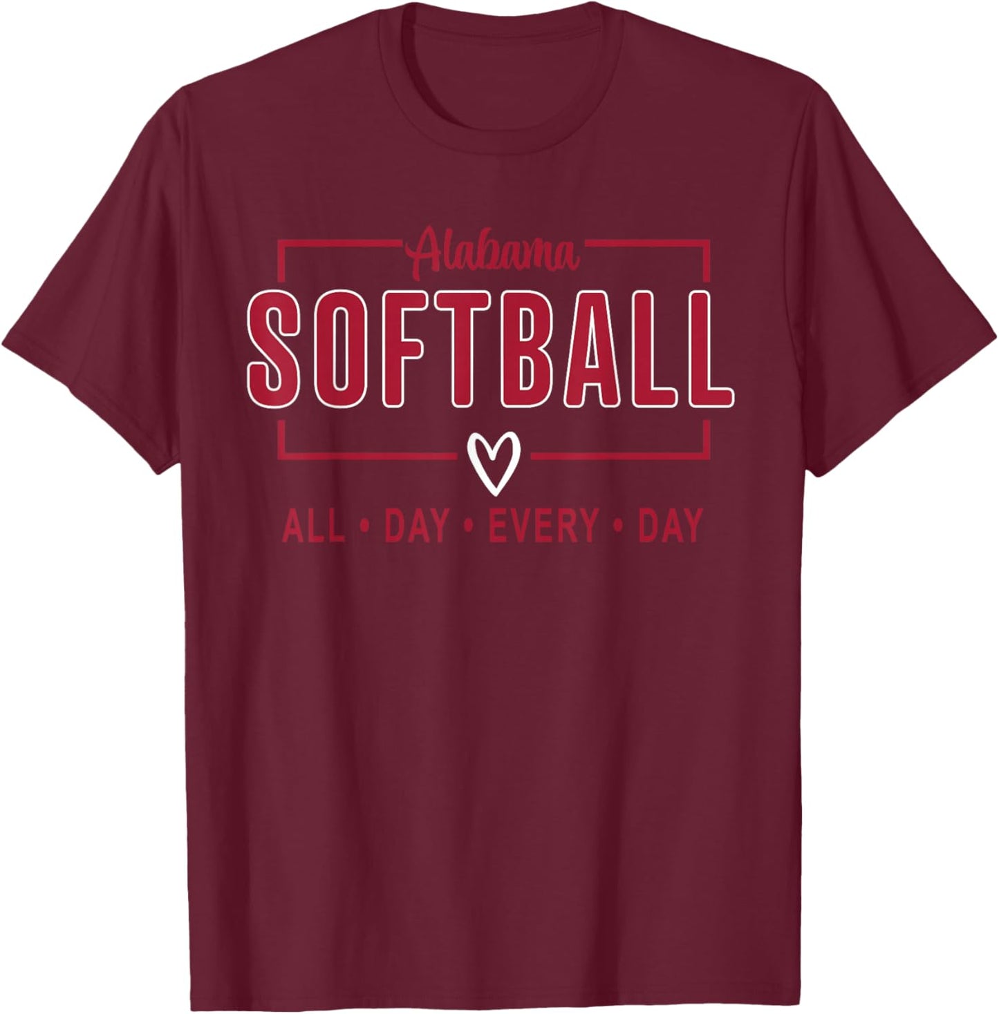 Alabama Softball Vintage Kids Team Retro Softball Fan T-Shirt - T-Shirt | Maroon