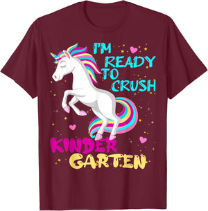 I'm Ready To Crush First Day Of Kindergarten Here I Come Kid T-Shirt - T-Shirt | Maroon