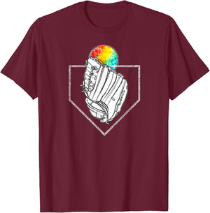 Snow Cone Catch, Softball & Baseball, Snowcone T-Shirt - T-Shirt | Maroon