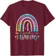 4 and Fabulous Rainbow Four Year Old Girls Bday Tie Dye T-Shirt - T-Shirt | Maroon