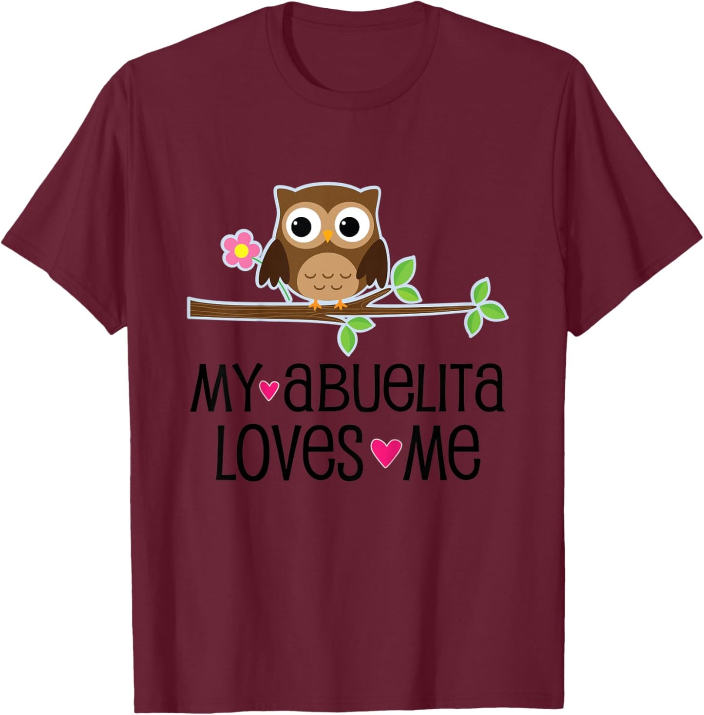 Kids My Abuelita Loves Me Grandchild Gift T-Shirt - T-Shirt | Maroon