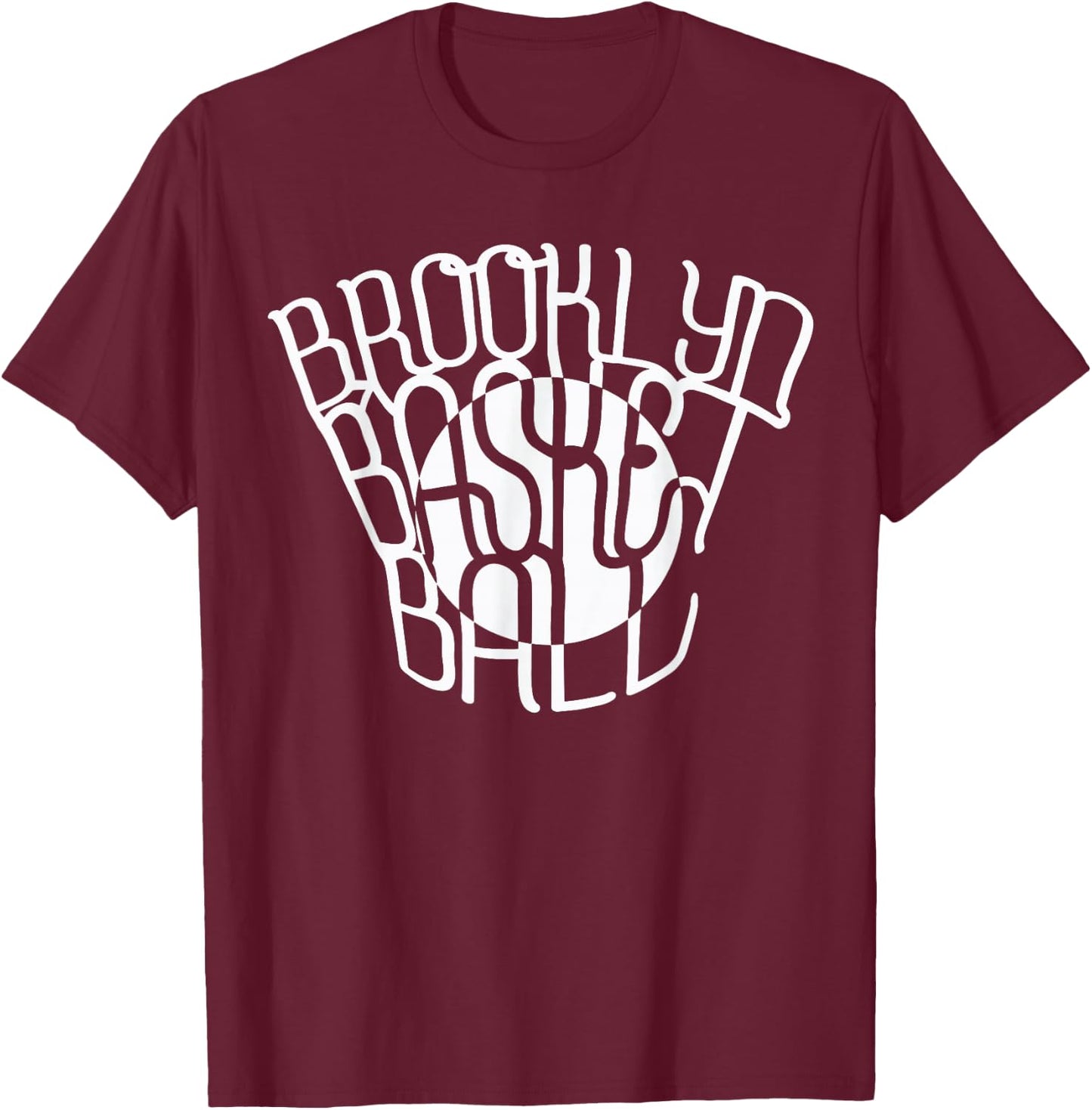 Brooklyn Basketball Net Vintage T-Shirt - T-Shirt | Maroon