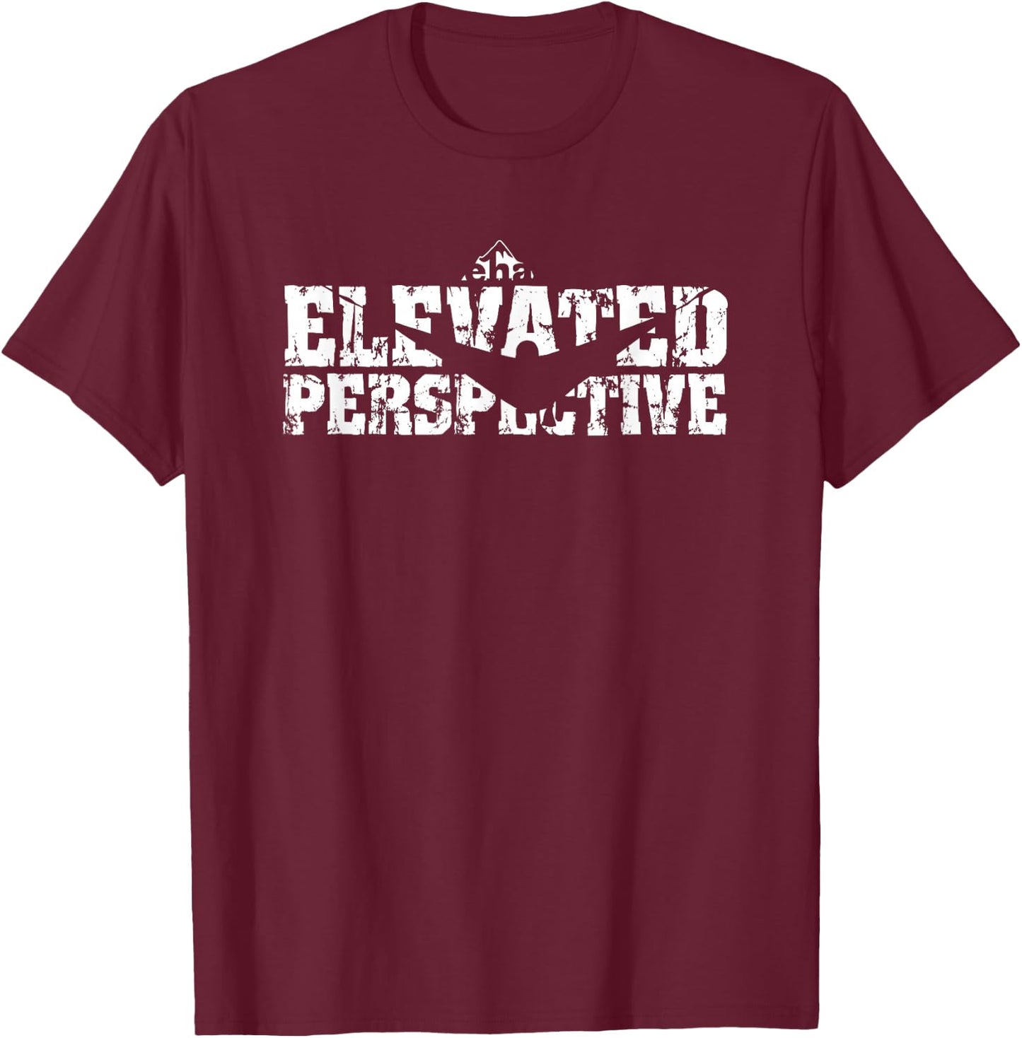 Hammock Camping Elevated Perspective Hiker Camping Gift T-Shirt - T-Shirt | Maroon