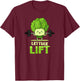 Lettuce Lift Design Vegan Athlete T-Shirt - T-Shirt | Maroon