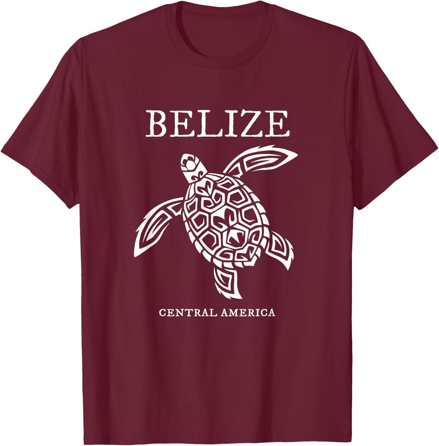 Belize Sea Turtle Retro Vacation Souvenir T-Shirt - T-Shirt | Maroon