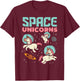 Space Unicorn Astronaut Cute Galaxy Animal Women Girls Kids T-Shirt - T-Shirt | Maroon
