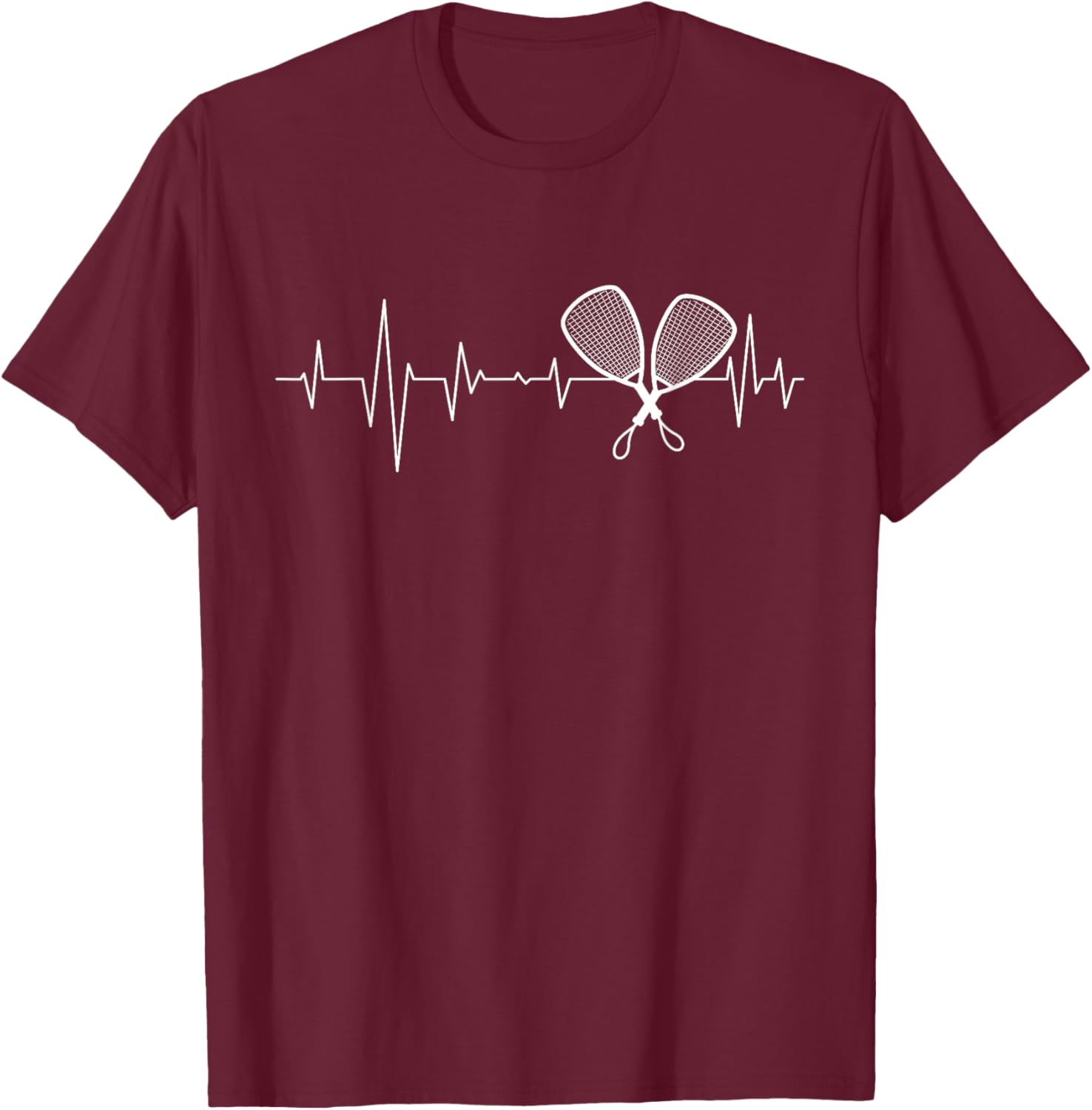 Racquetball - Pulse Heartbeat Athlete Sports Lover T-Shirt - T-Shirt | Maroon