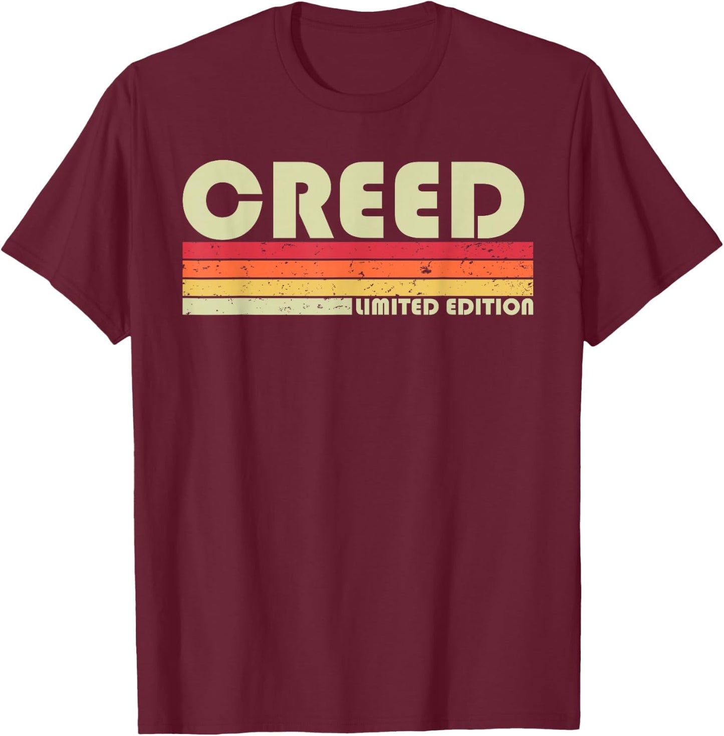 Creed Gift Name Personalized Funny Retro Vintage Birthday T-Shirt - T-Shirt | Maroon