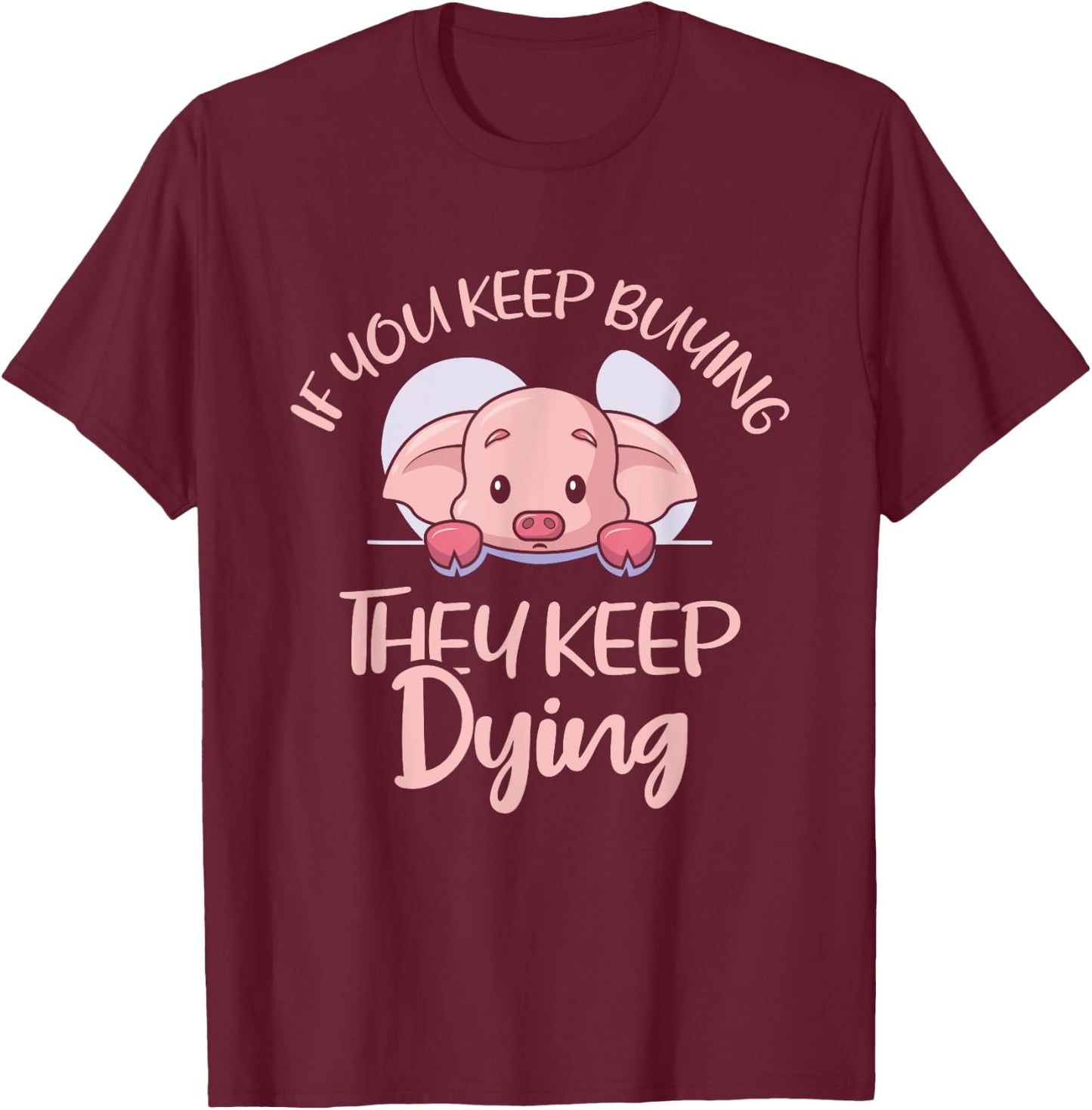 Vegan Animal Vegetarian Veganism Plant Based Lifestyle T-Shirt - T-Shirt | Maroon