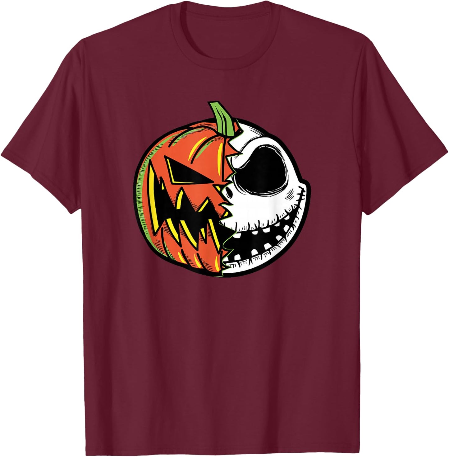 Disney The Nightmare Before Christmas Pumpkin Face T-Shirt - T-Shirt | Maroon