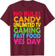 No Rules, Candy unlimited TV Yes-day for daddys little girl T-Shirt - T-Shirt | Maroon