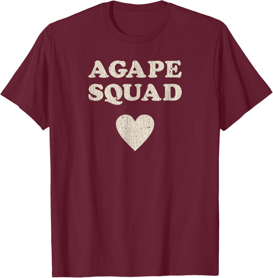 Vintage Retro Proud Christian in Jesus - Agape Squad T-Shirt - T-Shirt | Maroon