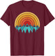 Mountains vintage Camping T-Shirt - T-Shirt | Maroon