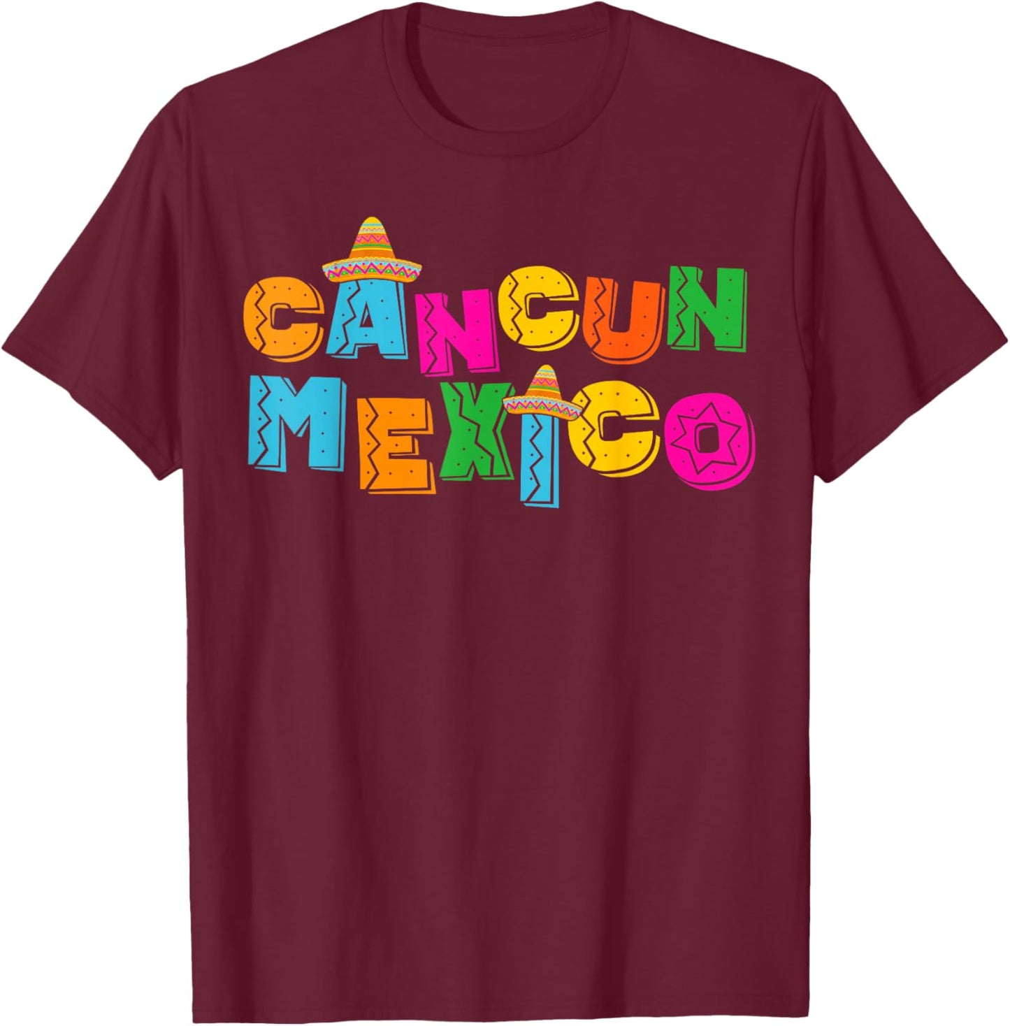 Cancun Mexico T-Shirt - T-Shirt | Maroon