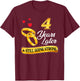 Celebrate 4 Years Of Marriage! 4th Wedding Anniversary T-Shirt - T-Shirt | Maroon