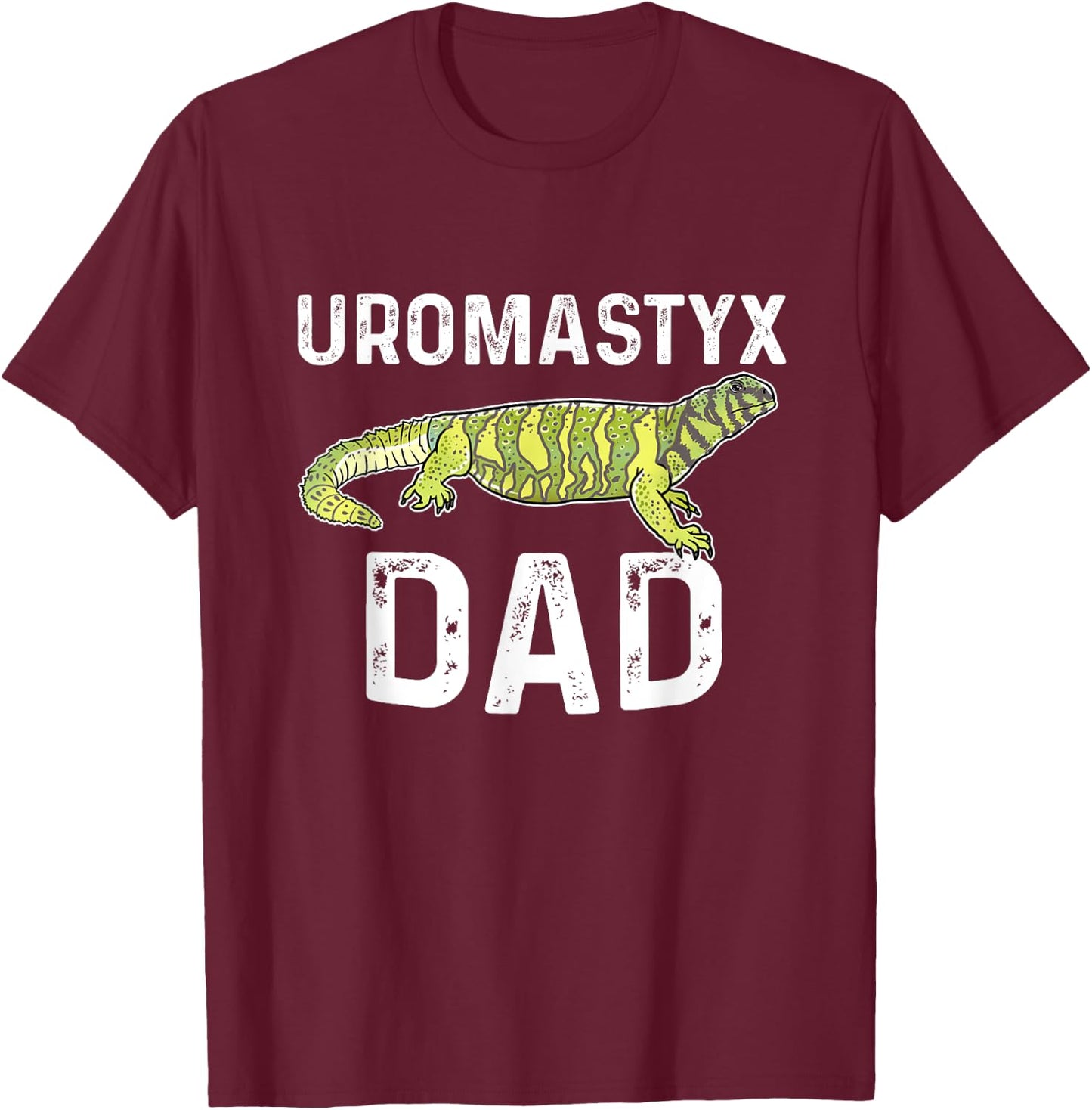 Funny Uromastyx Dad Gift Agamid Lizard Pet Reptile Mastigure T-Shirt - T-Shirt | Maroon