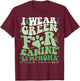 I Wear Green For Canine Lymphoma Awareness Dog Day Men Women Kids T-Shirt - T-Shirt | Maroon
