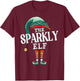 Sparkly Elf Christmas Group Xmas Pajama Party T-Shirt - T-Shirt | Maroon