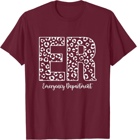 Emergency Department Emergency Room Healthcare Nursing Nurse T-Shirt - T-Shirt | Maroon