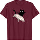 Rahmonty Designs Ballet Cat Lover Dance Recital Funny Black Cat Ballet T-Shirt - T-Shirt | Maroon